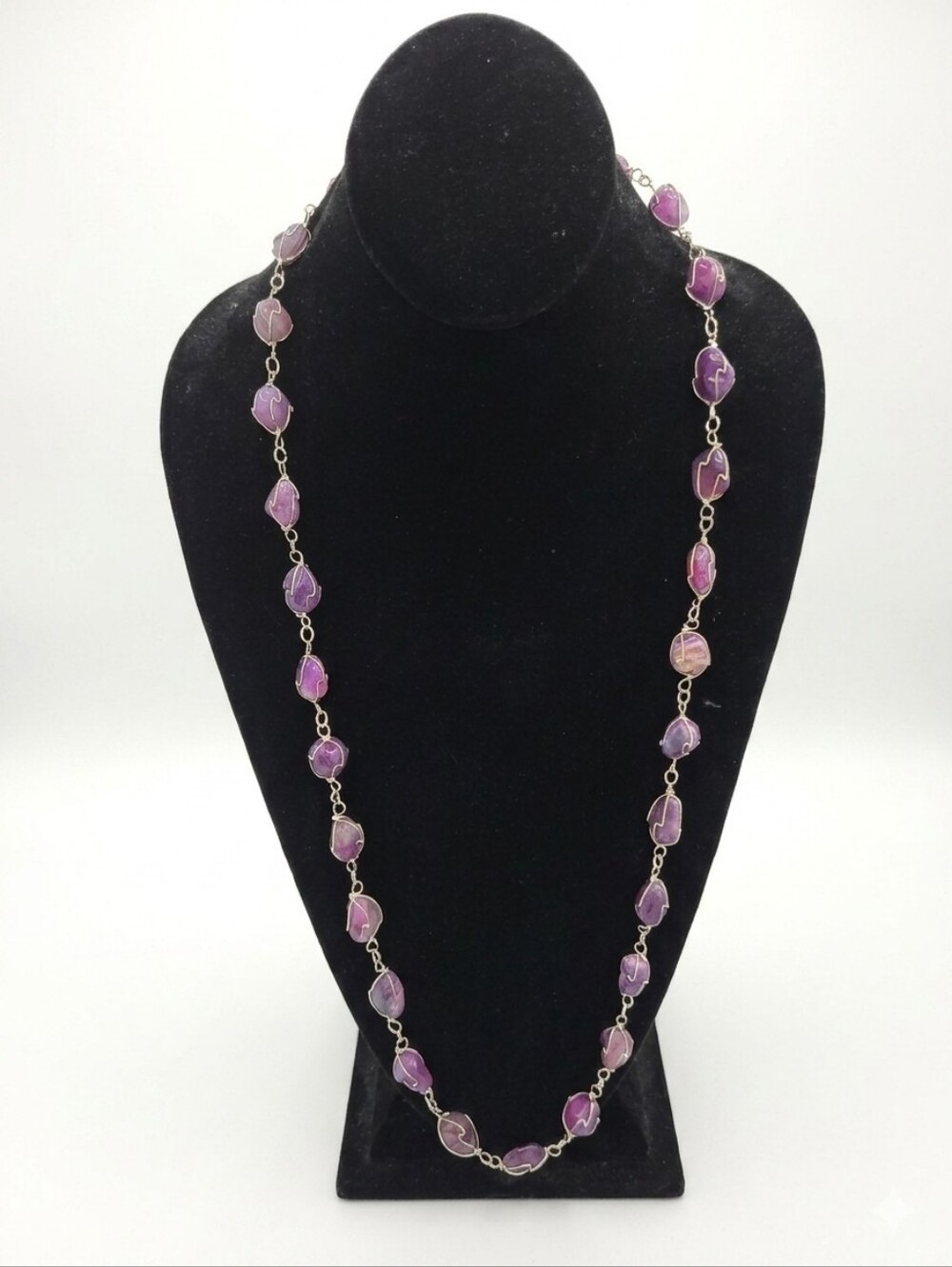 💖HP💖 Purple Agate Necklace and Bracelet Set